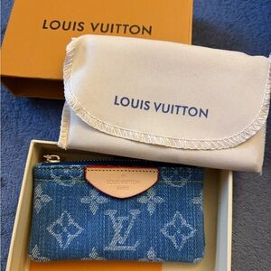 Louis Vuitton Blue Denim Pouch